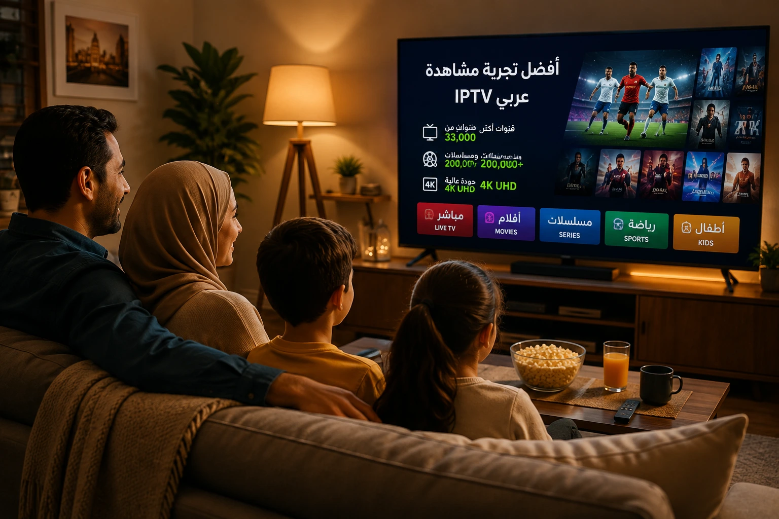 مشاهدة IPTV عربي مع العائلة بجودة 4K | IPTV Arab