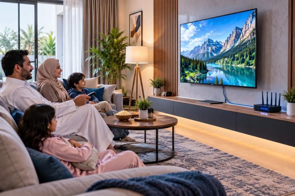 تلفاز ذكي متصل بالشبكة السلكية لتحسين استقرار البث
